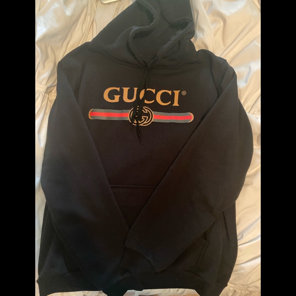 Black Oversized Gucci hoodie